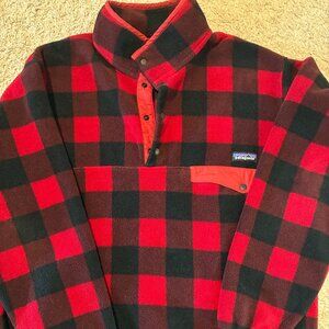 GUC Patagonia Synchilla Red Plaid Fleece Size Large